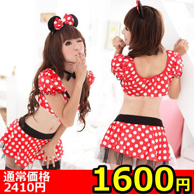 【1600円★数量限定】ドット柄ミニトップス×ミニスカート<お一人様1点限り> 【1600円★数量限定】ドット柄ミニトップス×ミニスカート<お一人様1点限り>