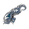 タトゥーシール 青ドラゴン 2