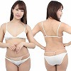 コットンインゴムブラ&フルバック ホワイト